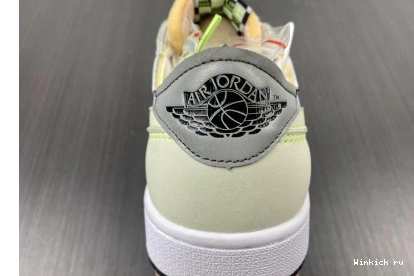 Air White-Green 1 Nike Jordan Low 0904